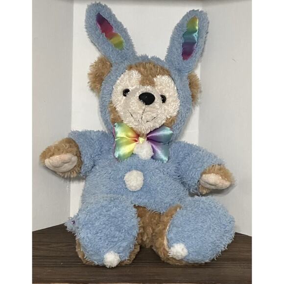 Disney Other - Disney Parks Hidden Mickey Duffy Bear Easter Bunny Blue Costume 14 Inch